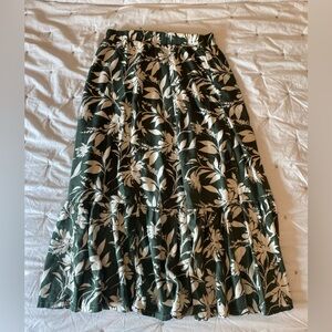 Abercrombie & Fitch Linen-Blend Tiered Maxi Skirt - MP